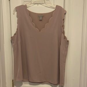 Zara Tan Sleeveless Blouse